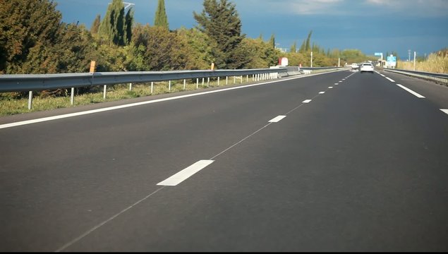 Autoroute en voiture