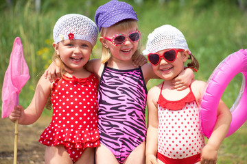 Cute children in summer