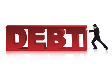 Fototapeta premium Overcome business debt