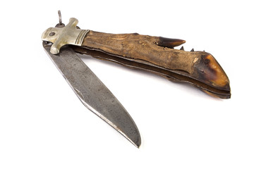 Old hoof hunting knife