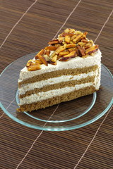 Cake of almond milk.