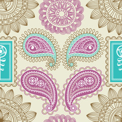 Retro paisley seamless pattern