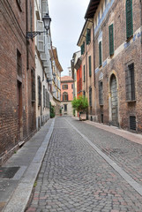 Fototapeta premium Alleyway. Piacenza. Emilia-Romagna. Italy.
