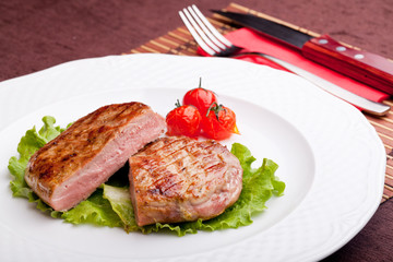 Grilled steak