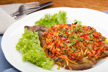 Salad with roasted vegetable
