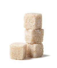 brown sugar on white background