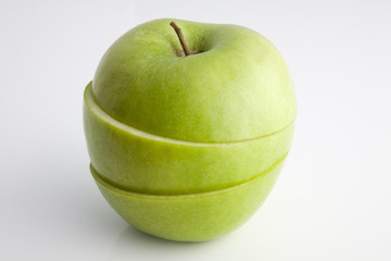 Pomme en trois parties