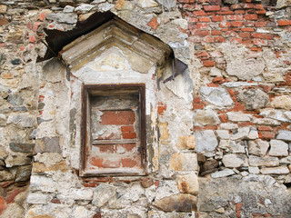 Historical baroque blind window in Cesky Krumlov