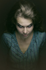 Scary spooky evil woman