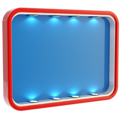 Outdoor billboard showcase isolated