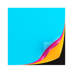 Copyspace note sheets with angled corner