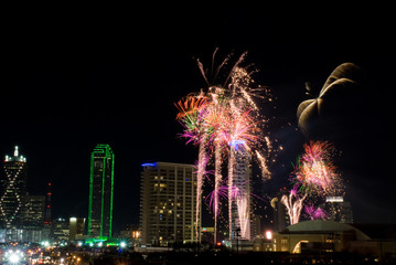 Downtown Dallas Texas at night