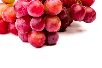 Red grape isolated on white