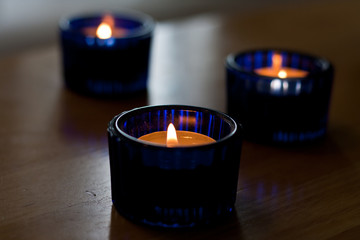 Blue candles