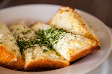 Close up deliious Garlic bread