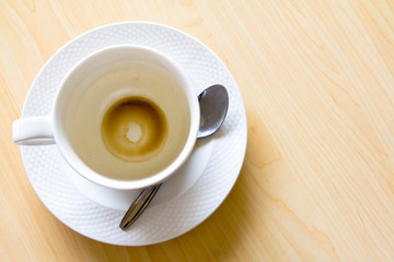 Empty cup of coffee