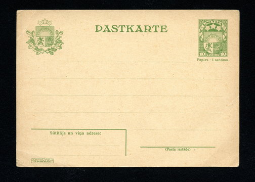 Vintage latvian postcard