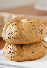 delicious buns close up