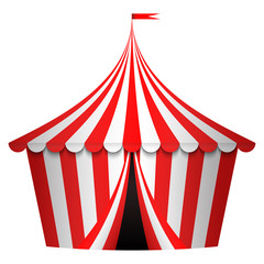 Vector illustration of circus tent - obrazy, fototapety, plakaty