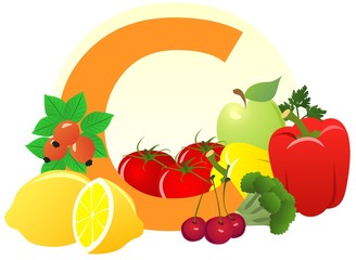 The food containing vitamin C