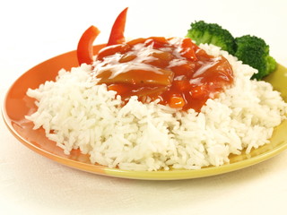 Rice meal, isolated