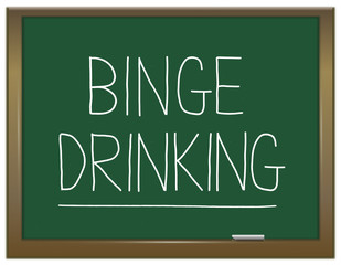 Binge drinking concept.