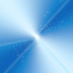 Blue star background.