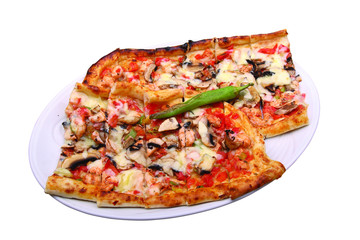 mantarlı kaşarlı tavuk pide