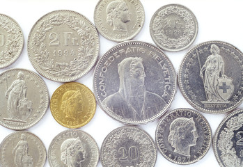 Swiss coins.