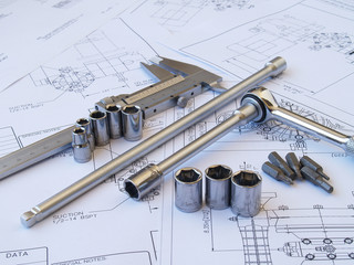 Engineering tools on technical drawing