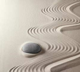 Printed kitchen splashbacks Stones in the sand japanese zen garden