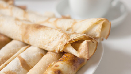 rolled pancakes - toned image