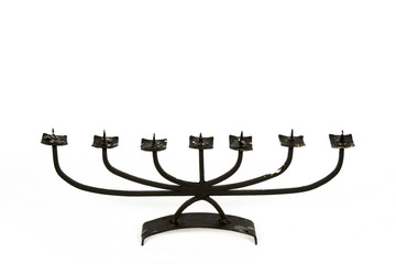 menorah on white background