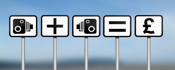 Speeding fine concept.