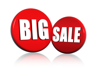 big sale in red circles