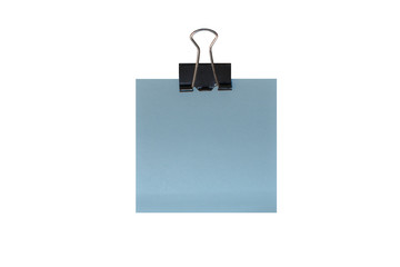 Memo holder with blank card isolated on a white background