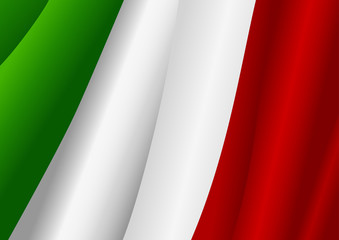 Vector illustration of Italian flag