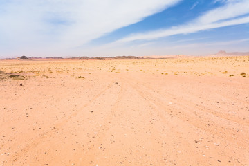 Fototapeta na wymiar krajobraz pustyni Wadi Rum