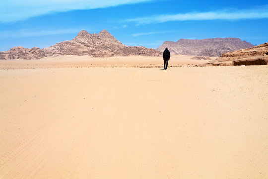 desert landscape  of Wadi Rum