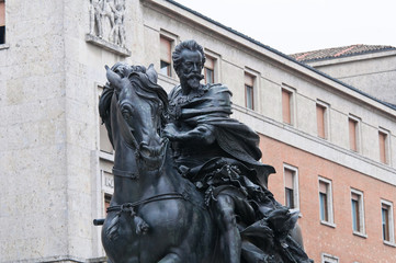Obraz premium Alessandro Farnese Statue. Piacenza. Emilia-Romagna. Italy.