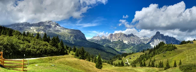 Deurstickers Dolomieten - Alta Badia panorama © Massimo De Candido