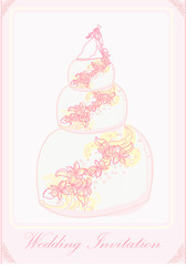 Fototapeta na wymiar wedding cake card design
