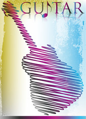 Abstract guitar. vector illustration