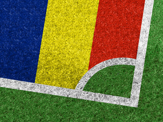 Fototapeta premium Ballon de Football et Drapeau