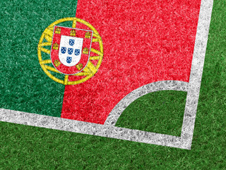 Fototapeta premium Ballon de Football et Drapeau