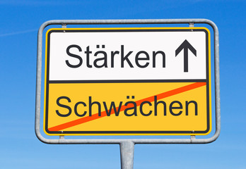 Obraz premium Stärken und Schwächen