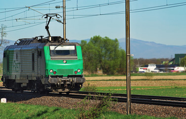 Fototapeta premium Train fret , Bâle mulhouse