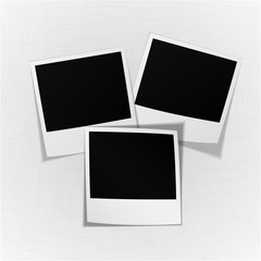 Blank photo frames.