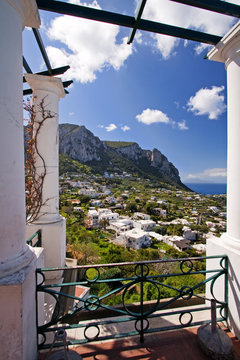 beautiful view on capri island, italy