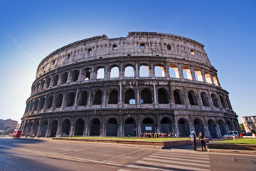Fototapeta na wymiar colosseum in rome, italy